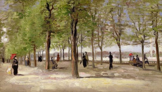 Van Gogh, Terrace in the Luxembourg Gardens, Summer 1886. Oil on canvas, 27 x 46 cm. The Clark Art Institute, Williamstown MA